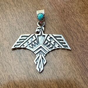 Thunderbird turquoise pendant